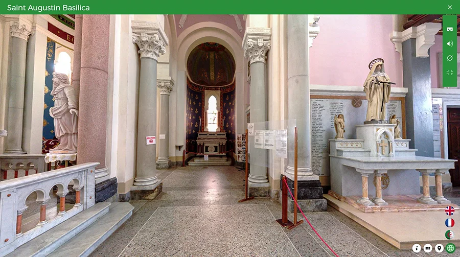 360° virtual tour inside Saint Augustine Basilica in Annaba, one of Algeria's most iconic religious landmarks