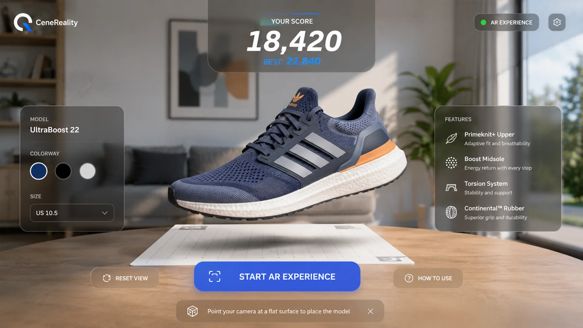 AR product demonstration experience