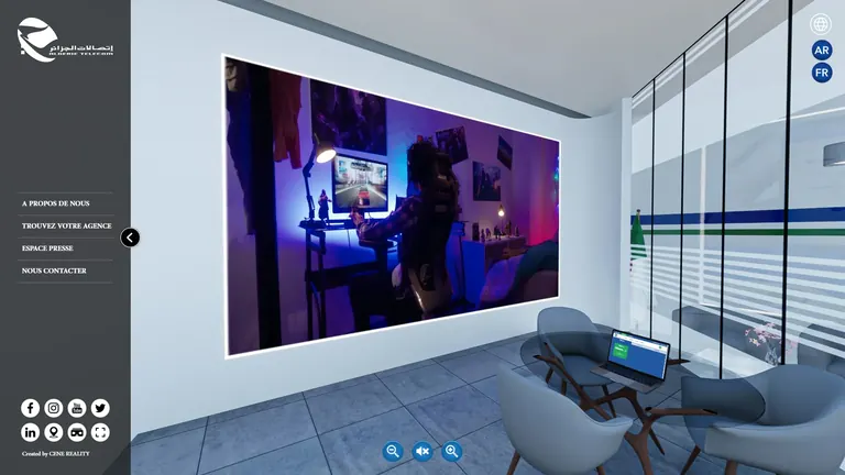Tutoriel interactif présenté dans l’agence virtuelle Algérie Télécom Personal.
