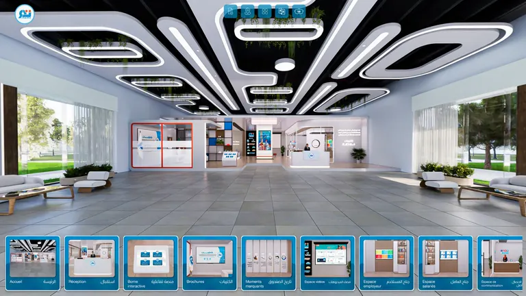Hall numérique de l’agence virtuelle CACOBATPH.