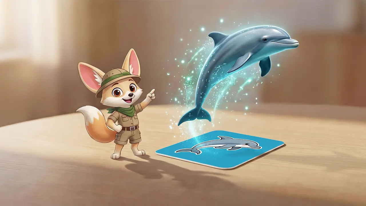 Expérience de cartes Fenki en réalité augmentée destinée à l’apprentissage des enfants.