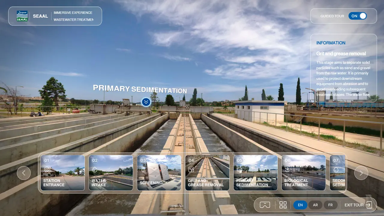 Station d’épuration SEAAL de Réghaïa présentée dans une visite virtuelle à 360°.