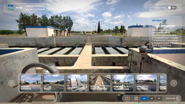 Infrastructure de traitement dans le projet de visite virtuelle SEAAL de Réghaïa.