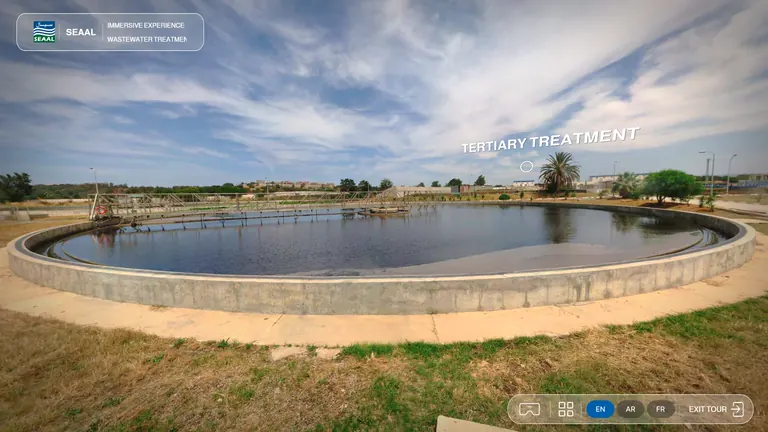 Autre infrastructure de traitement des eaux usées présentée dans la visite de Réghaïa.