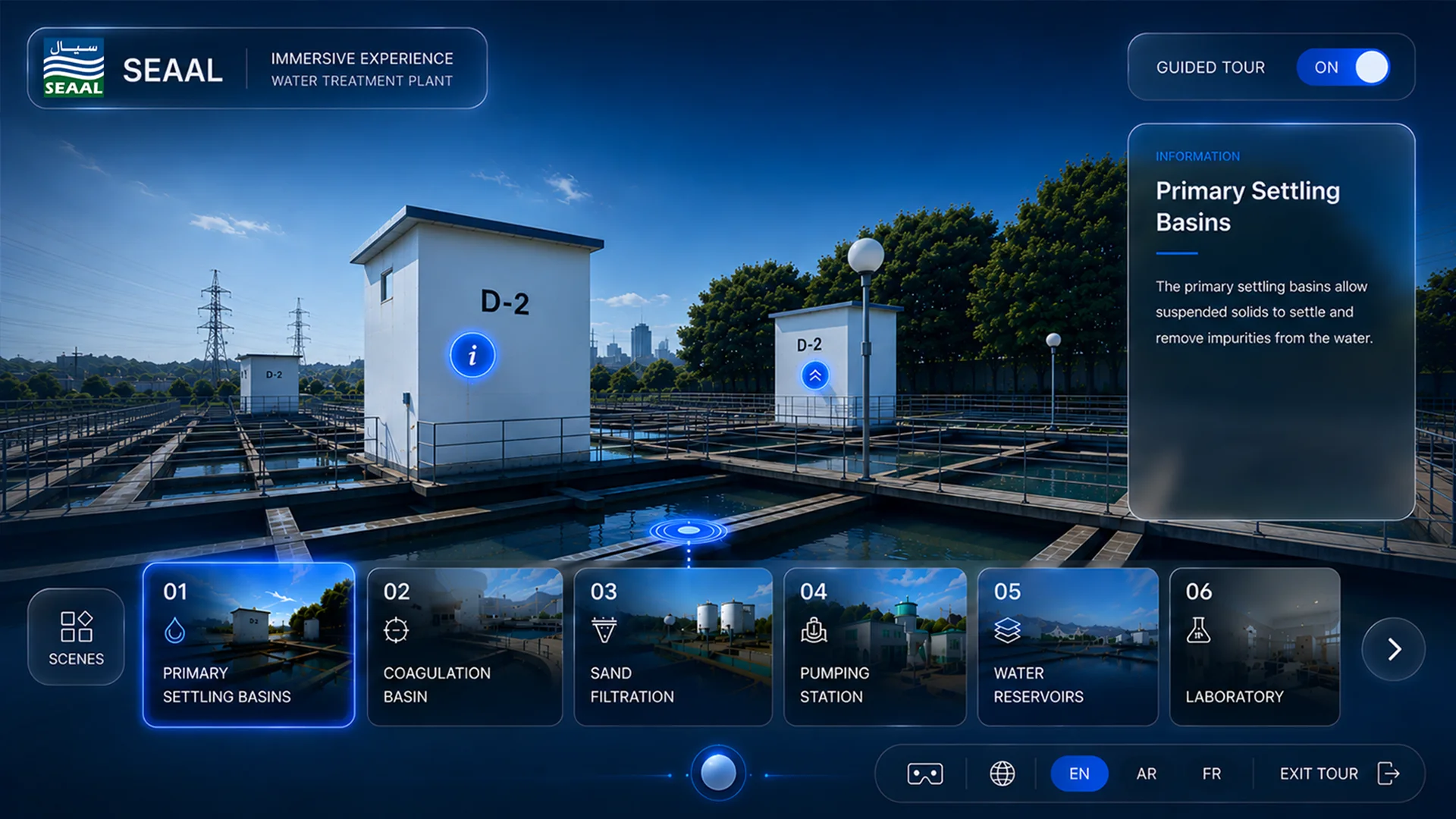 360 degree environment inside the SEAAL immersive digital platform.