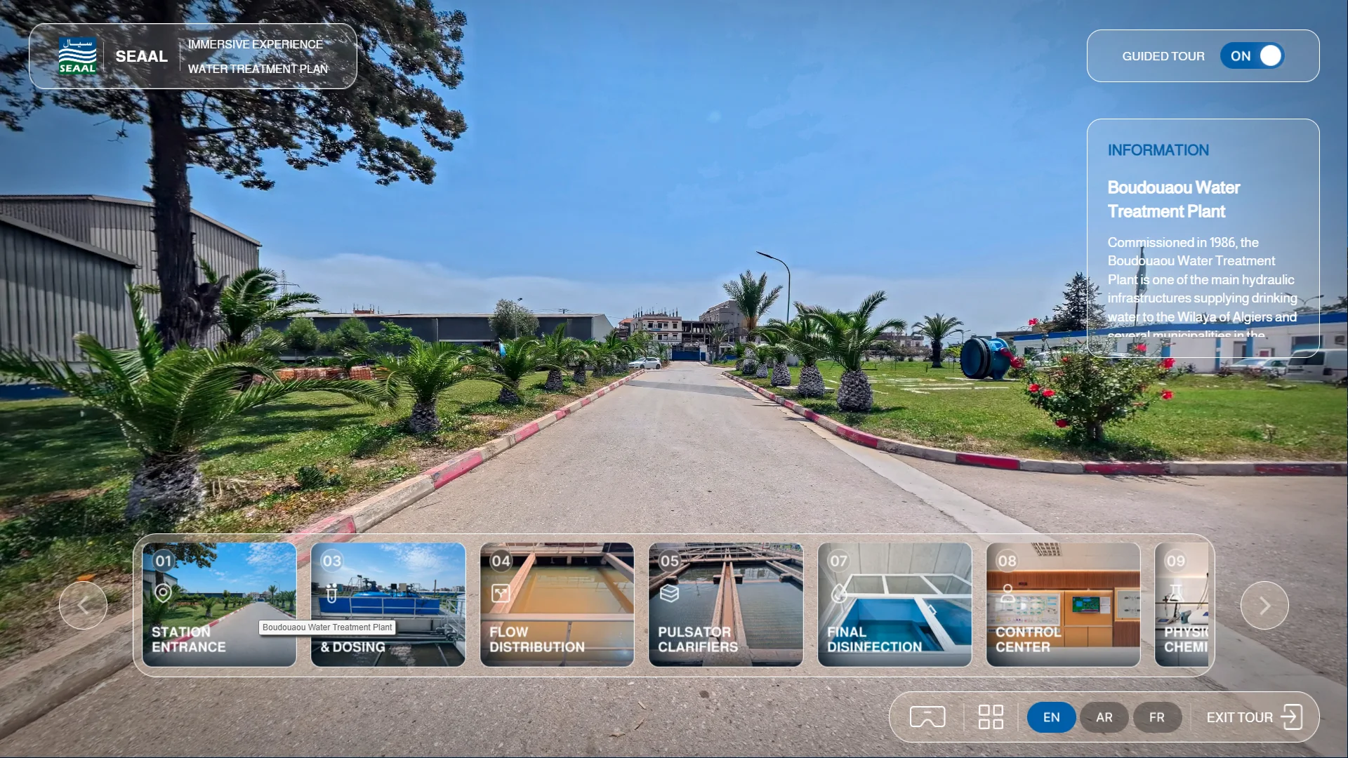 Interactive tour view from the SEAAL immersive digital platform.