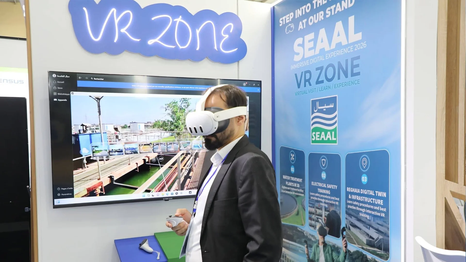 Public demonstration of the SEAAL immersive digital platform at Pollutec 2026.